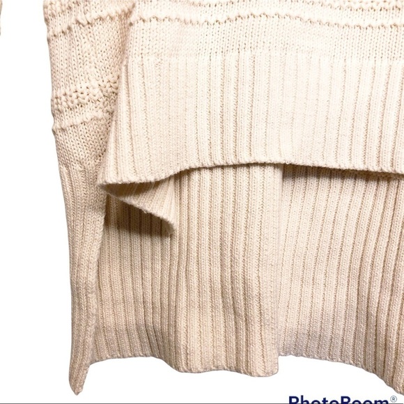 CUPCAKES and CASHMERE NWT Textured Pullover Knit Hi Low Hem Sweater in Cream - Picture 5 of 16